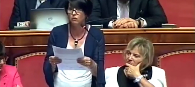 In Senato il mio intervento per la staffetta contro il femminicidio